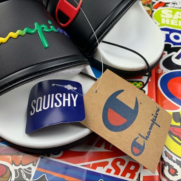 Champion IPO Squish Rainbow Womens Slides - Picture 6 of 7